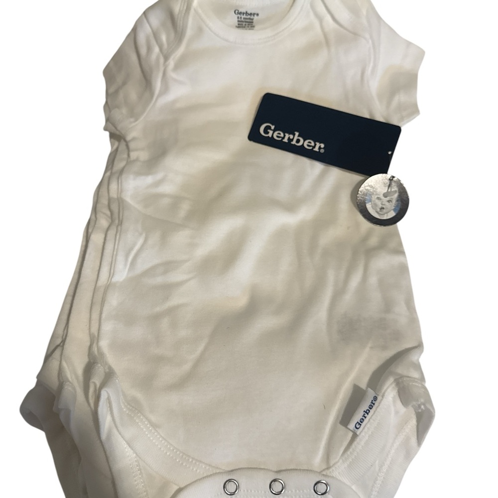 Gerber Classic White Baby unisex onesie 8 pack